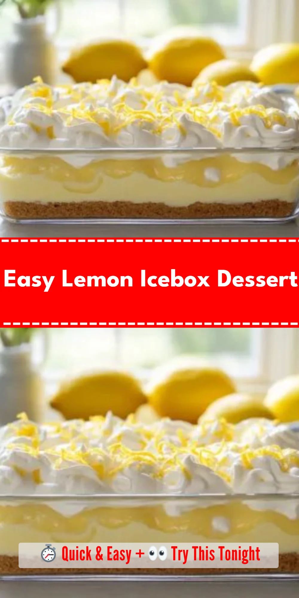 Easy Lemon Icebox Dessert