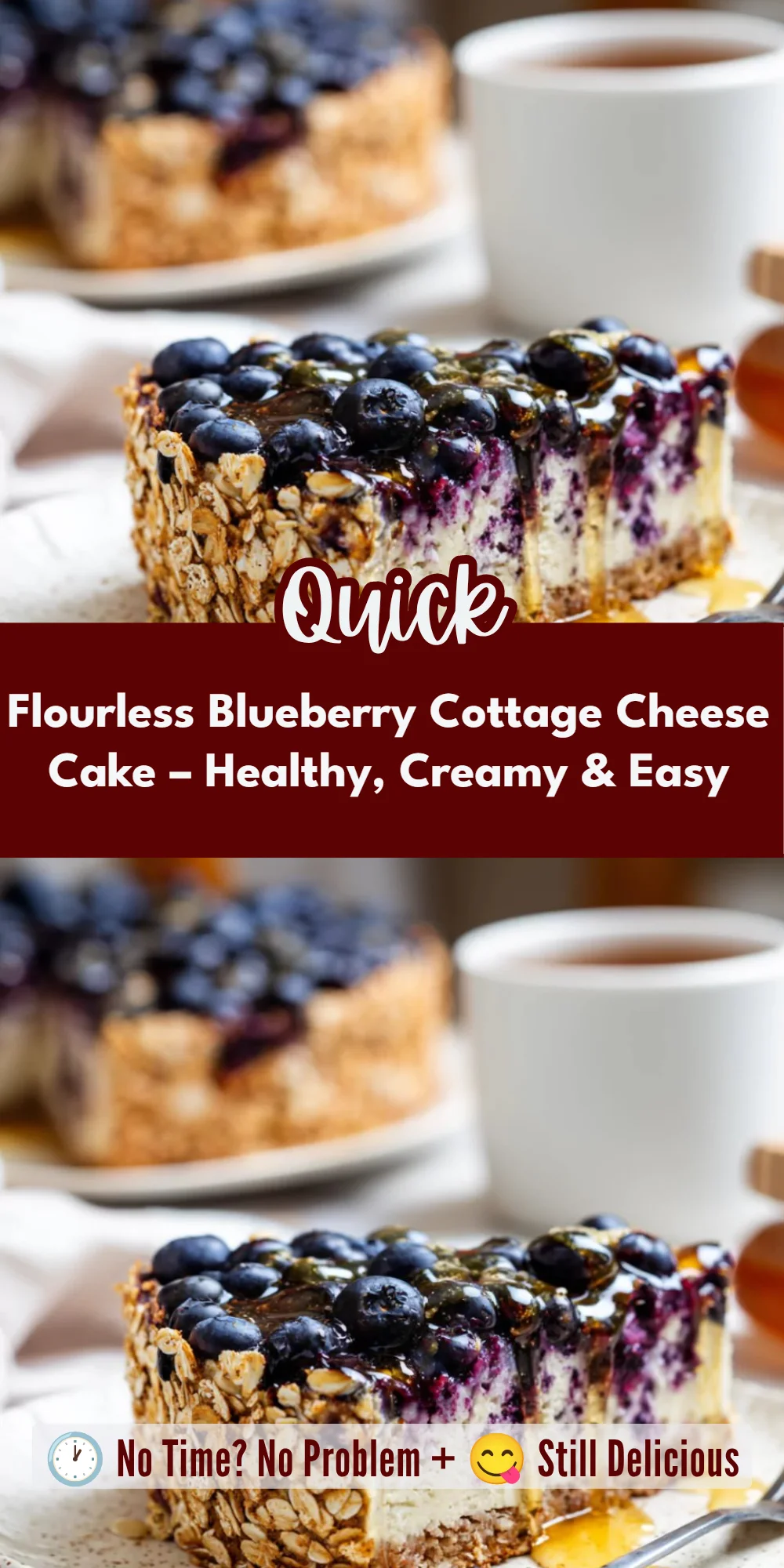 Flourless Blueberry Cottage Cheese Cake – Healthy, Creamy & Easy