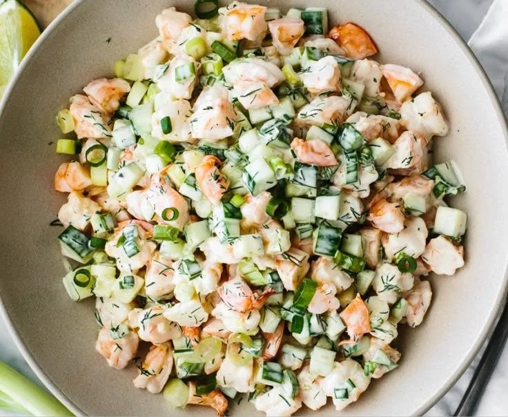 Healthy Cucumber Shrimp Salad