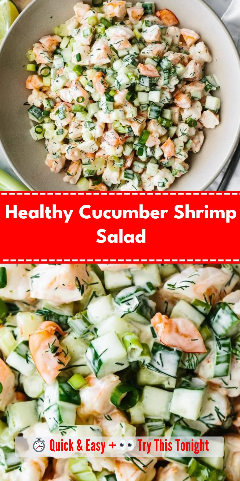 Healthy Cucumber Shrimp Salad