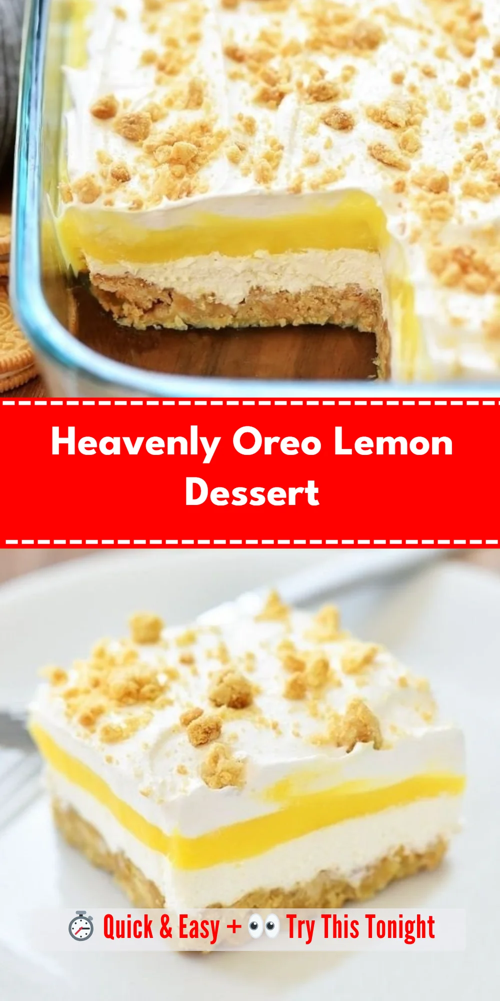 Heavenly Oreo Lemon Dessert