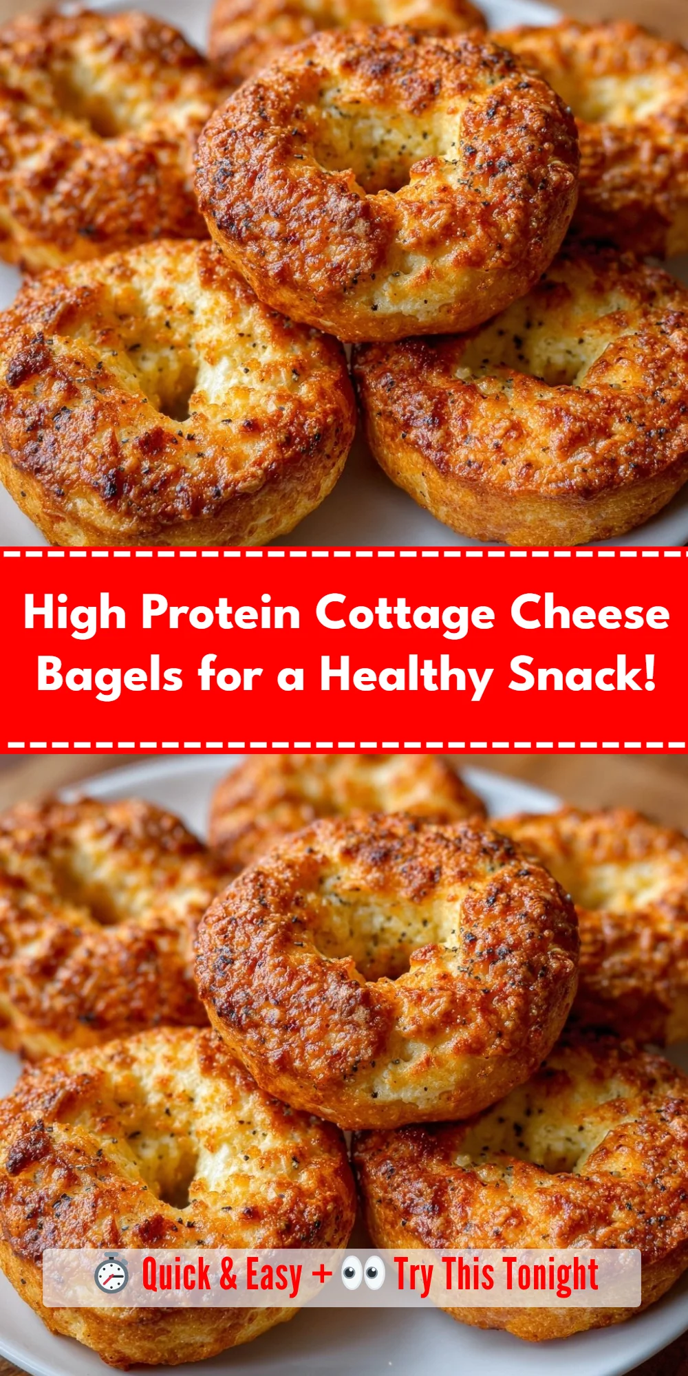 High Protein Cottage Cheese Bagels for a Healthy Snack!