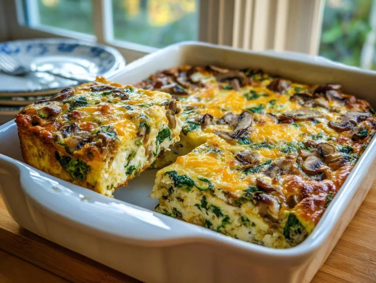 High-Protein Cottage Cheese Egg Bake - 22g Protein Breakfast
