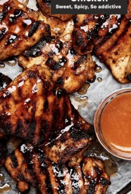 Delicious homemade hot honey chicken drizzled with spicy honey sauce.