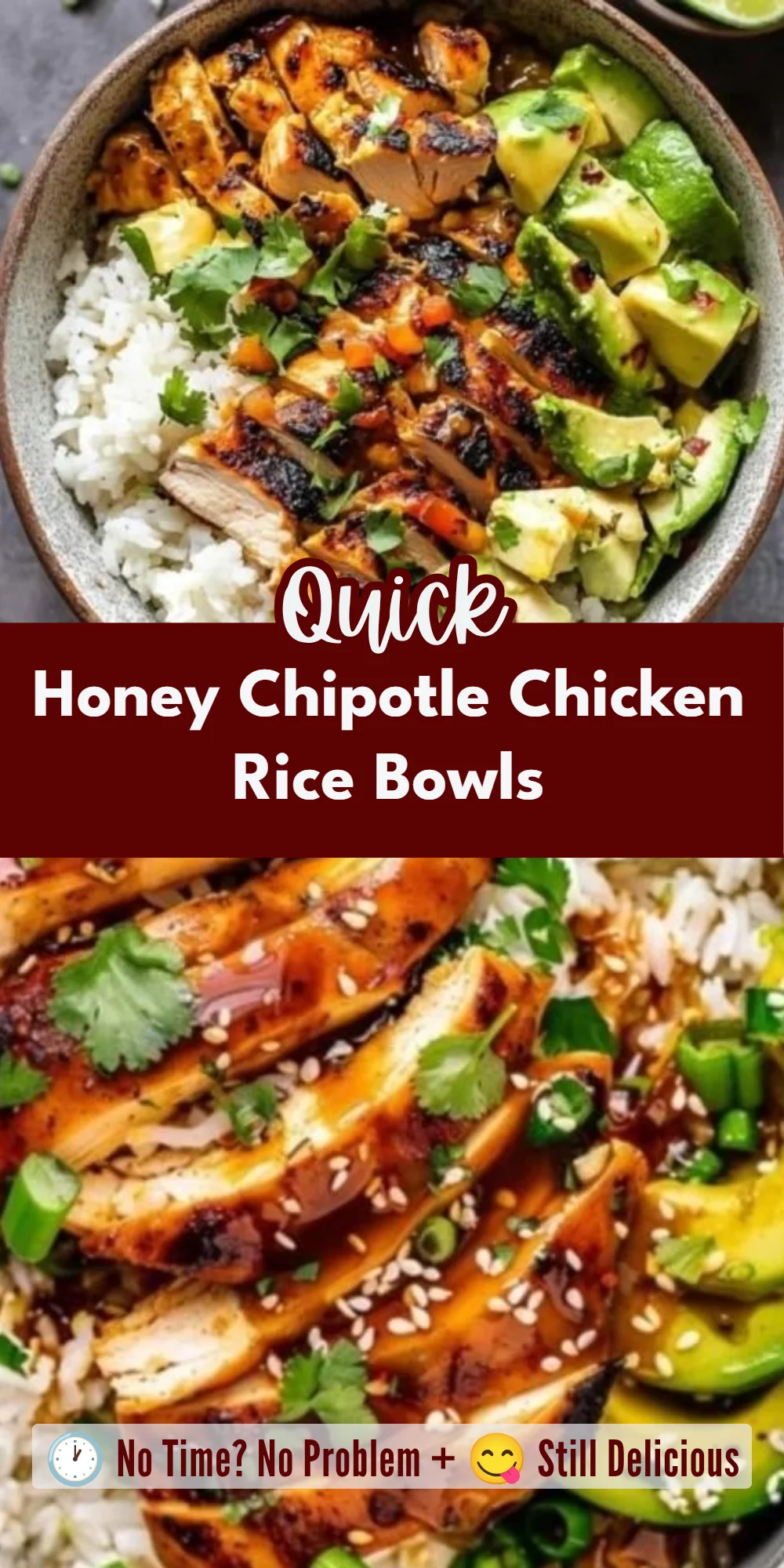 Honey Chipotle Chicken Rice Bowls