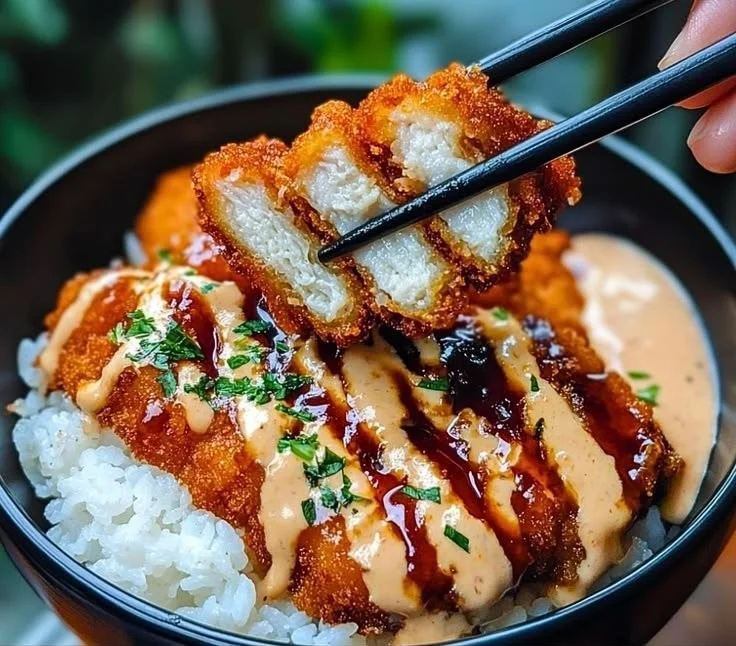 Japanese Katsu Bowls with Tonkatsu Sauce