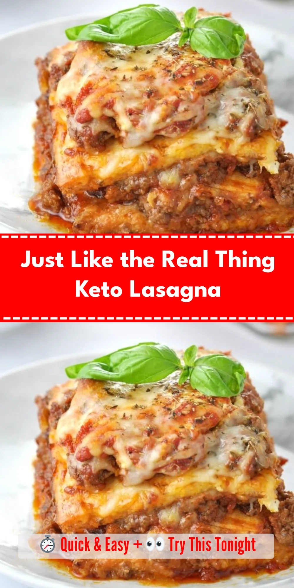 Just Like the Real Thing Keto Lasagna