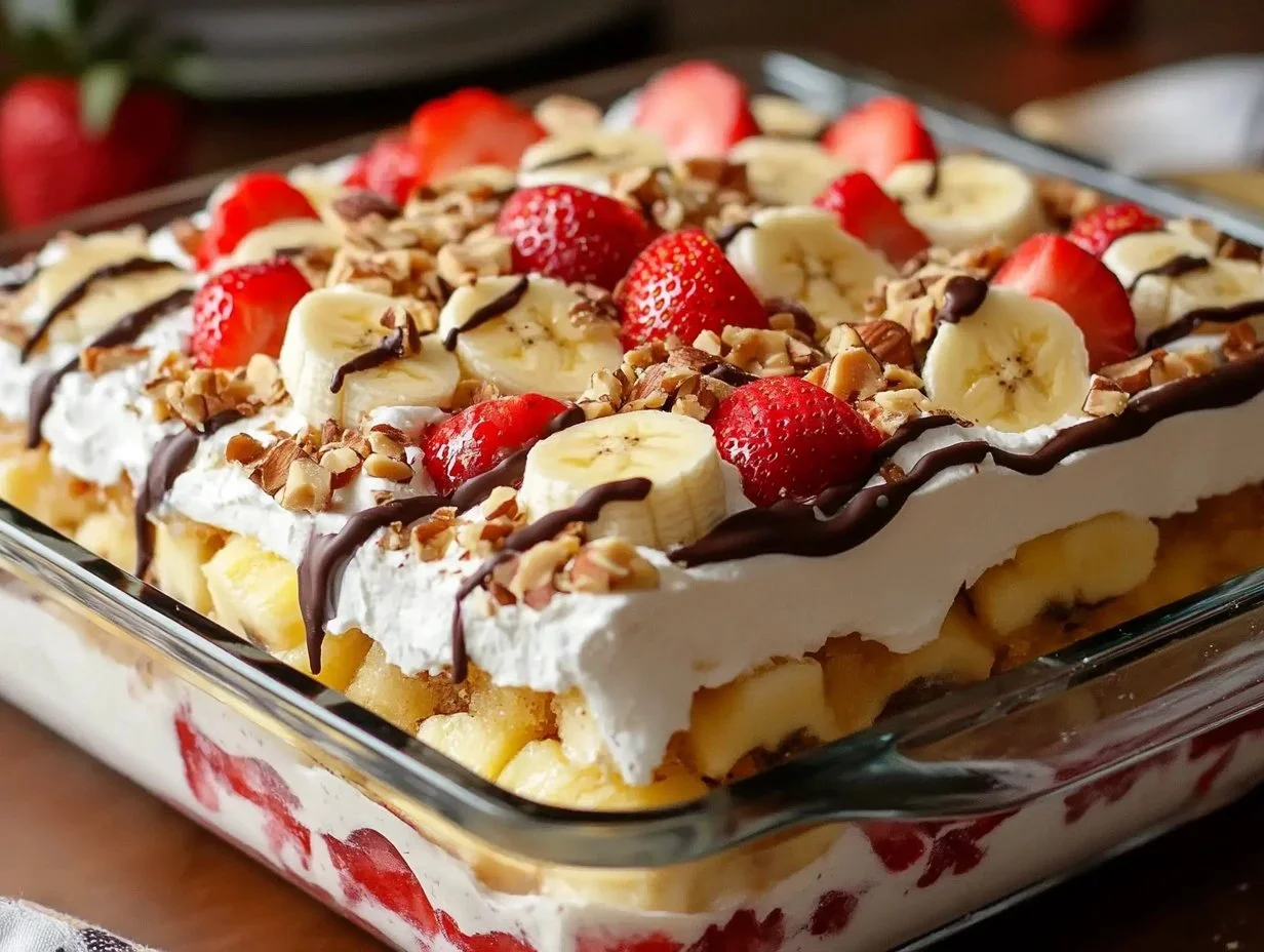 No-Bake Banana Split Cake
