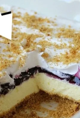 Delicious no bake lemon blueberry dessert served in a glass dish