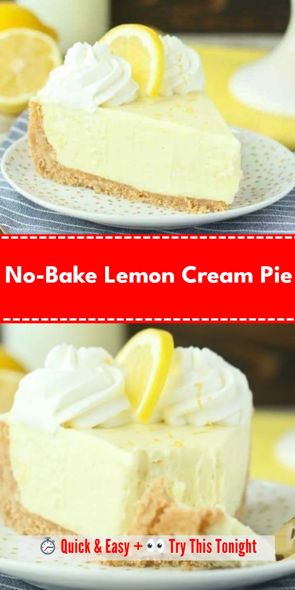 No-Bake Lemon Cream Pie