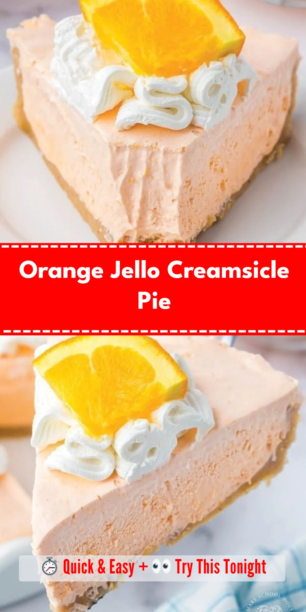 Orange Jello Creamsicle Pie