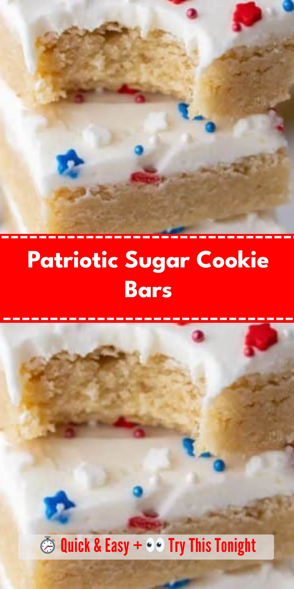 Patriotic Sugar Cookie Bars