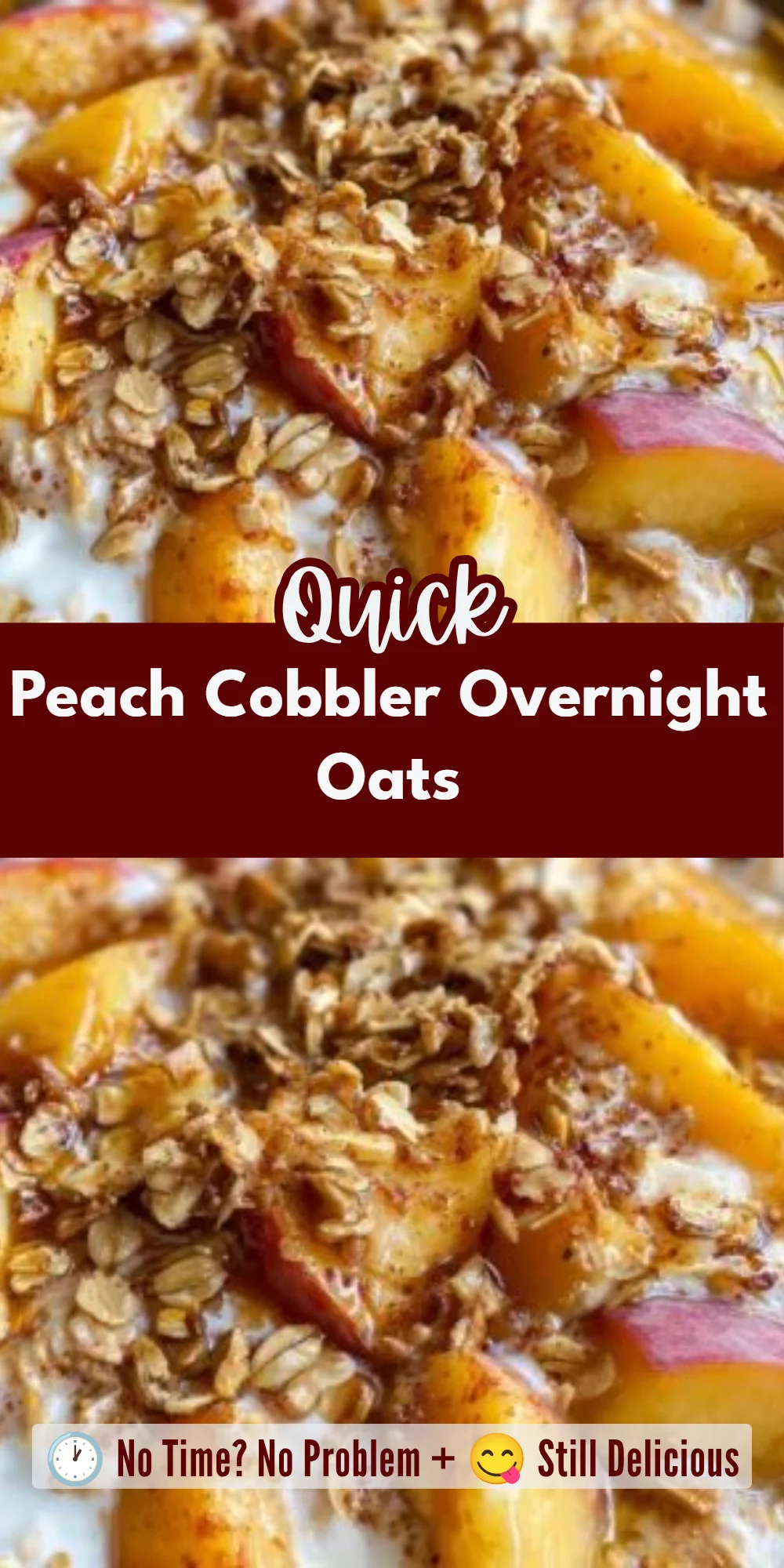 Peach Cobbler Overnight Oats