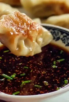 Delicious potsticker sauce served with dumplings