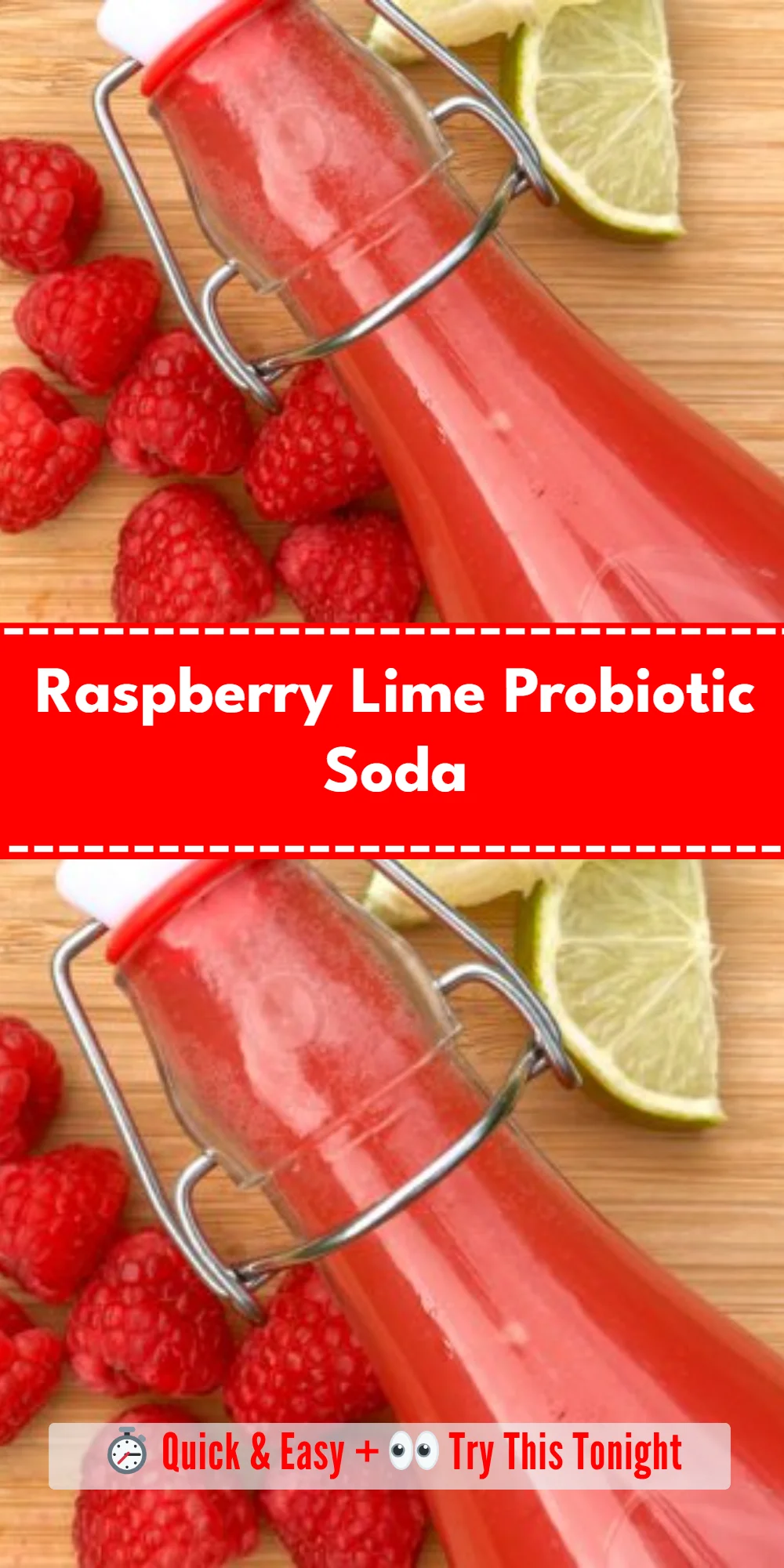 Raspberry Lime Probiotic Soda