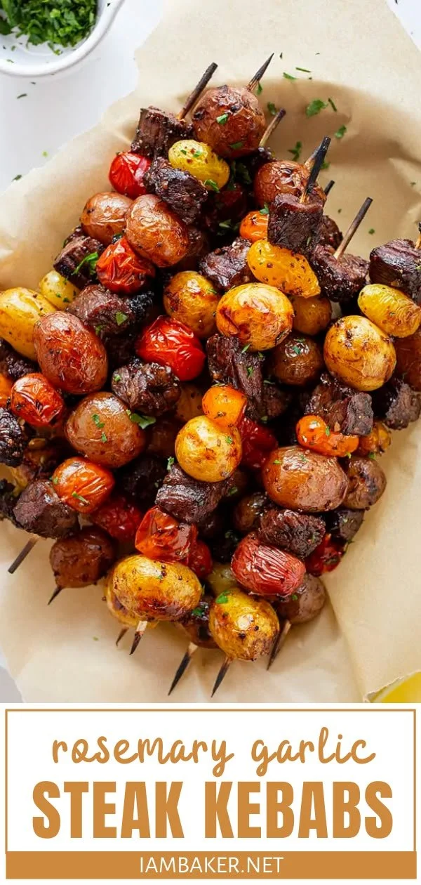 Rosemary Garlic Steak Kebabs