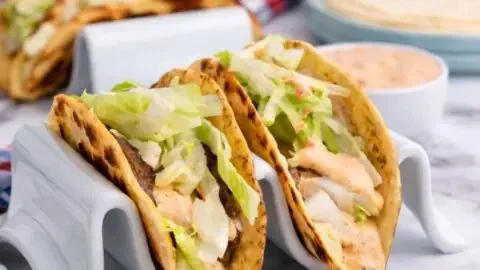 Smash Burger Tacos with Special Sauce
