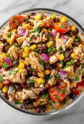 Fresh Southwest Chicken Salad Bowl with grilled chicken and vibrant toppings