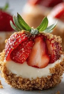Delicious strawberry cheesecake bites on a platter