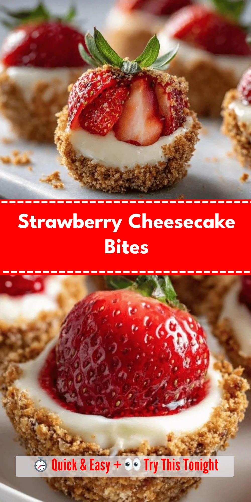 Strawberry Cheesecake Bites