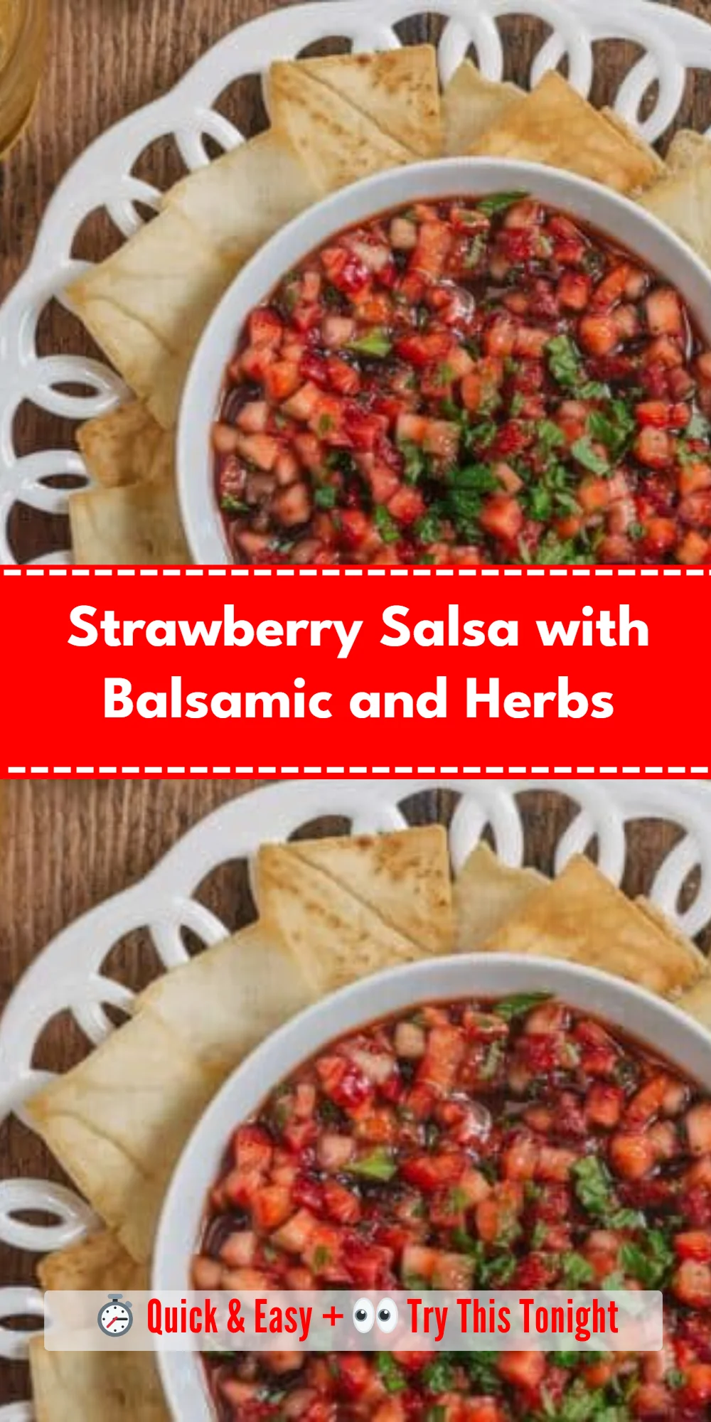 Strawberry Salsa with Balsamic and Herbs
