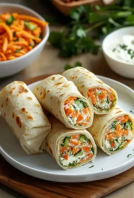 Colorful Vegetable Tortilla Roll Ups filled with fresh veggies and herbs