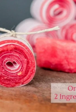 Homemade watermelon fruit leathers, a healthy and tasty snack option.