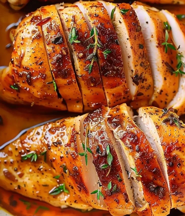Juicy baked chicken breast seasoned for a flavorful, tender meal
