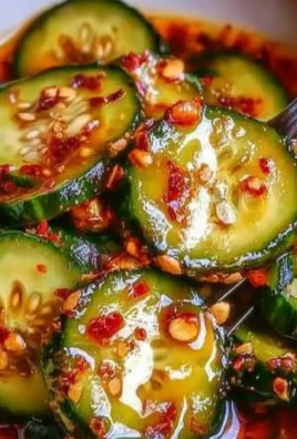 Delicious Korean cucumber salad served in a bowl with vibrant vegetables