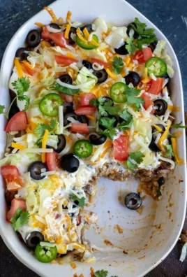 Low carb taco casserole dish perfect for a healthy meal option