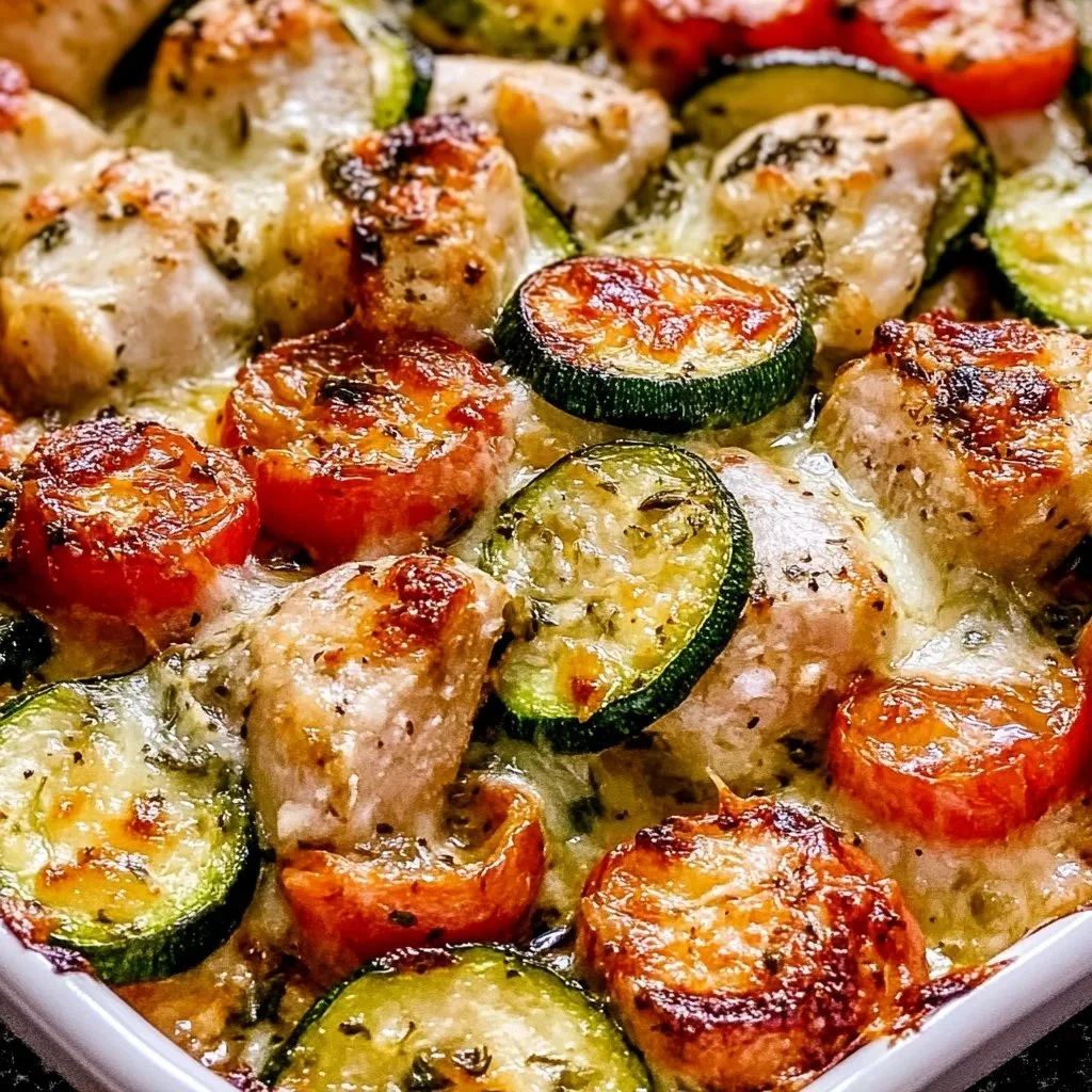Sheet pan Mediterranean chicken and zucchini recipe cooked to perfection